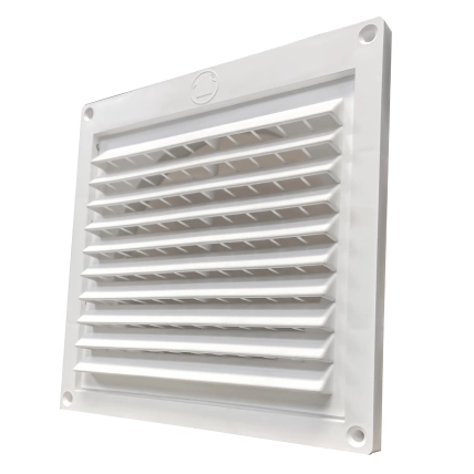 PFL342 Plastic Fixed Louver Mini Louver Hood with 1/2-in Grid Product Image