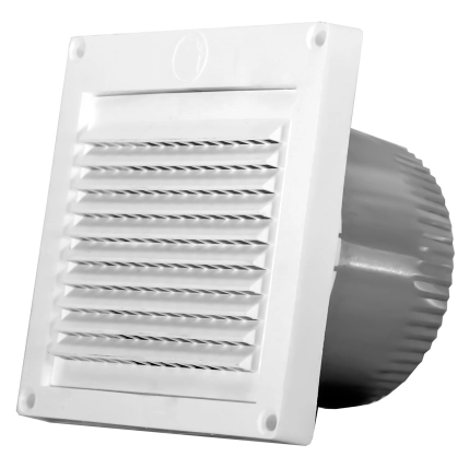 PFL344 Plastic Fixed Louver Mini Louver Hood with 1/4-in Grid Product Image