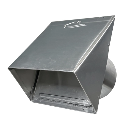 AWM634 Aluminum Heavy Gauge Hood with Spring Flapper and 1/4-in Screen Product Image