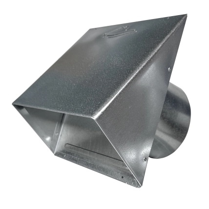 GWM630 Mill Finish Galvanized Heavy Gauge Hood with Spring Flapper Product Image
