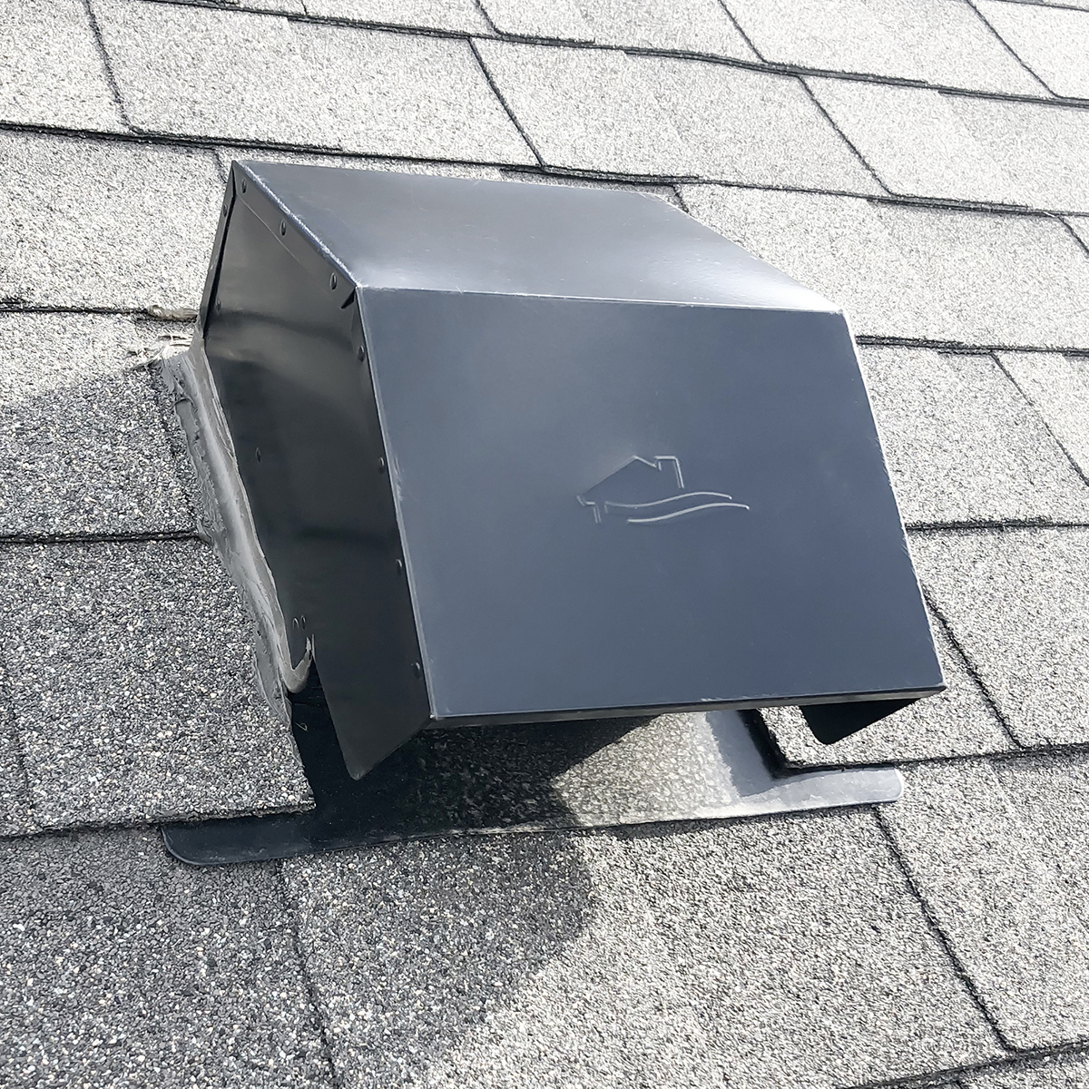 Builders Best 012633 Black Metal Roof Vent Cap 6" Collar 