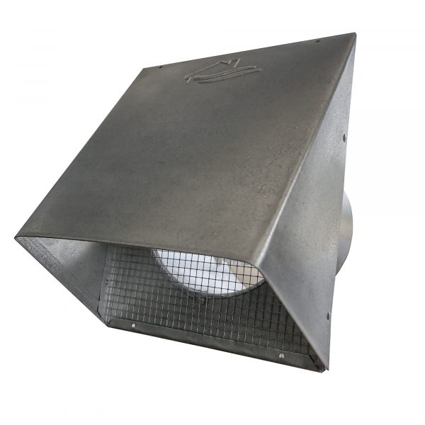 GWM604 Galvanized Wide Mouth Heavy Hood with 1/4" screen