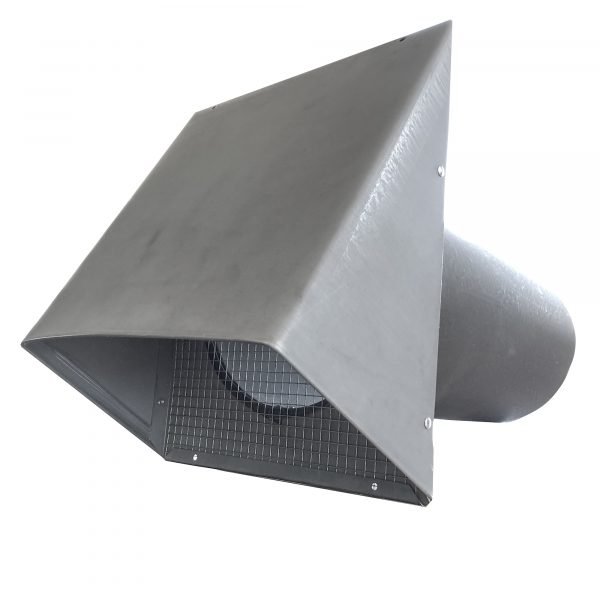 GWM704 P-Tanium™ Galvanized Wide Mouth Heavy Hood with 1/4" Screen
