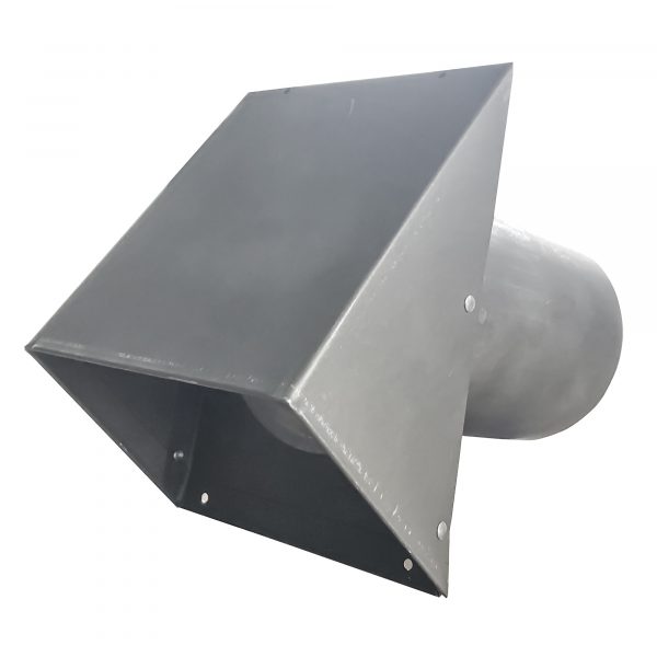 GWM720 P-Tanium™ Galvanized Wide Mouth Heavy Hood with Flapper