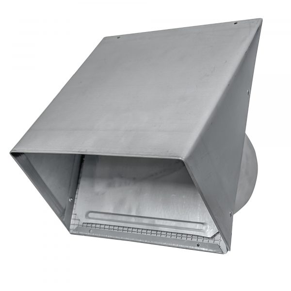 GWM724 P-Tanium™ Galvanized Wide Mouth Heavy Hood with Flapper & 1/4" Screen