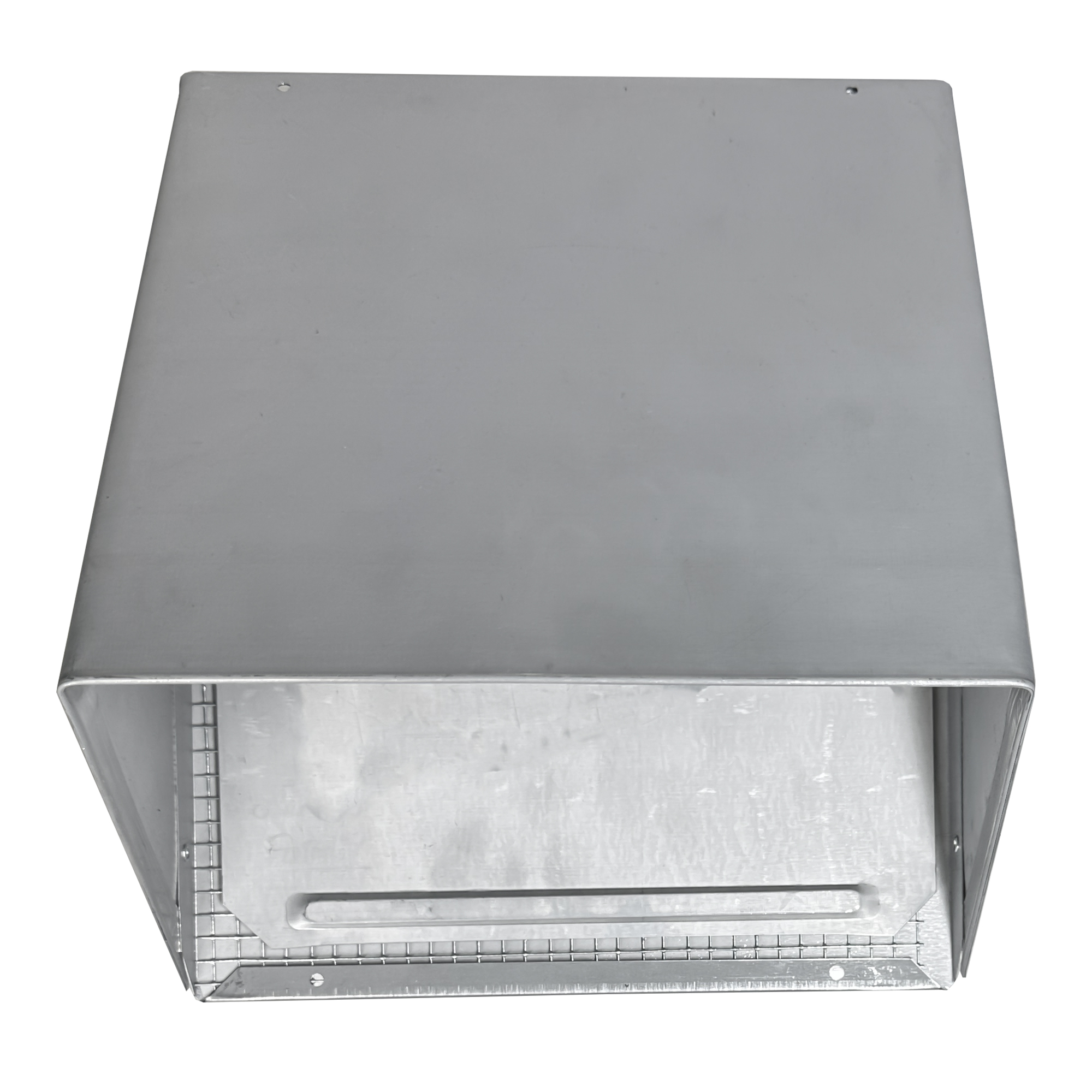 GWM734 P-Tanium™ Galvanized Wide Mouth Heavy Hood with Spring Flapper &  1/4 Screen - Builder's Best
