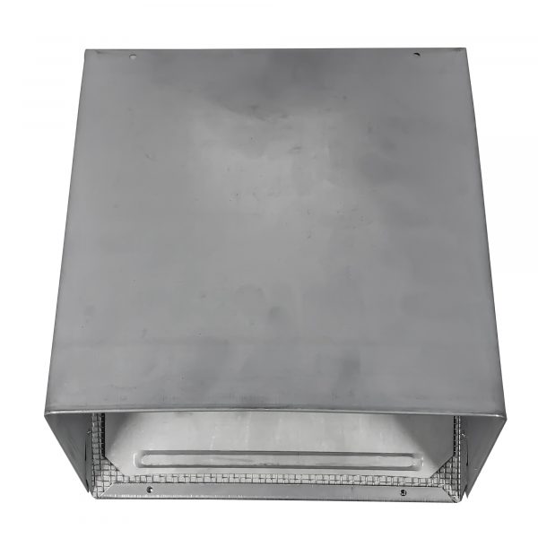 GWM728 P-Tanium™ Galvanized Wide Mouth Heavy Hood with Flapper & 1/8" Screen